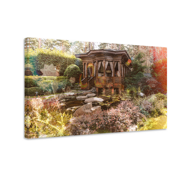 Landscape canvas serene garden getaway - TenStickers