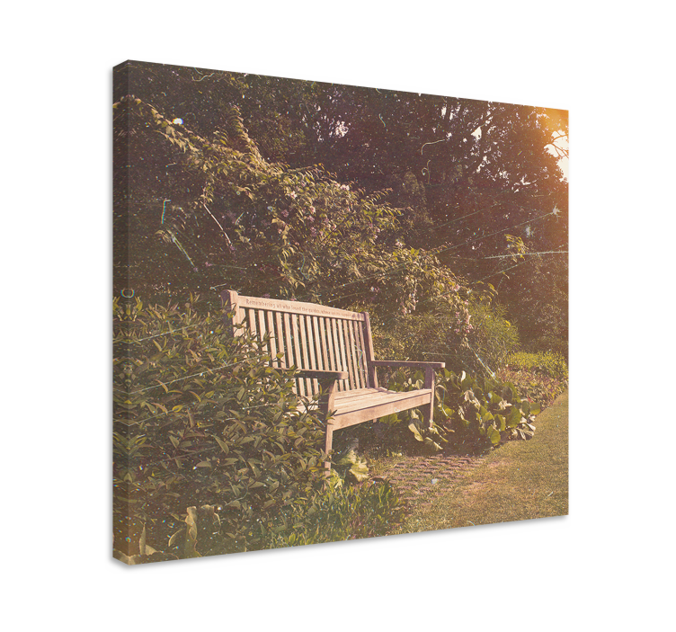 Landscape canvas serene garden bench - TenStickers