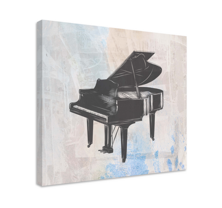 Music canvas art in grand piano design - TenStickers