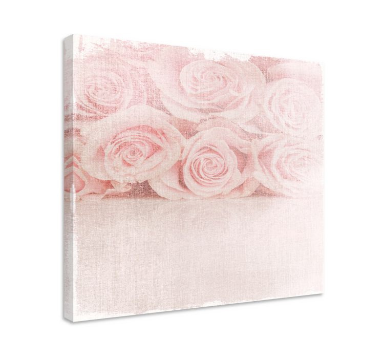 Flowers canvas gentle blush roses art print - TenStickers