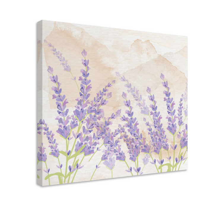 Flowers canvas lavender field tranquility - TenStickers