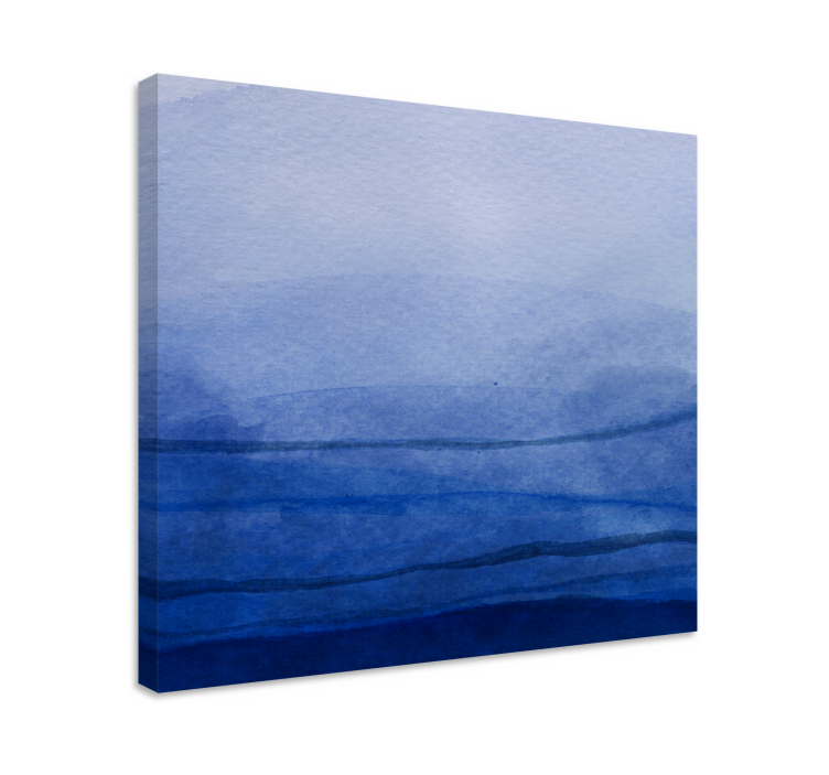 Abstract wall art in layered blue tones - TenStickers