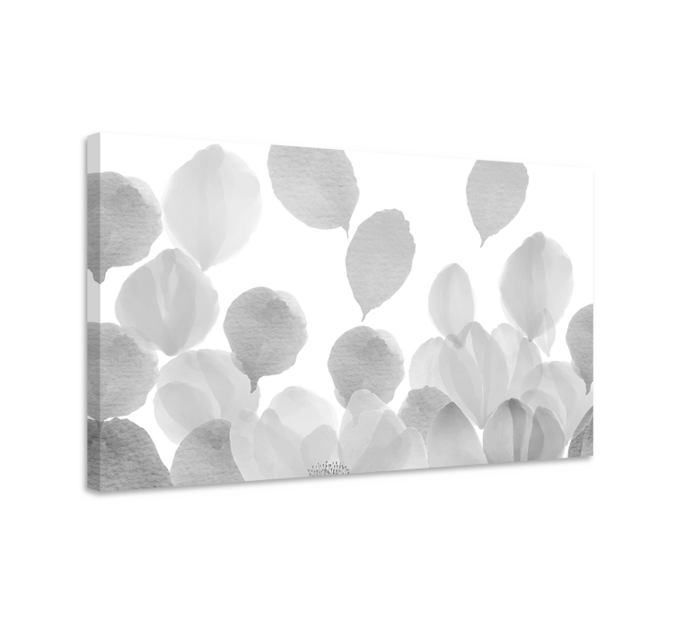Flowers canvas soft floral silhouettes - TenStickers