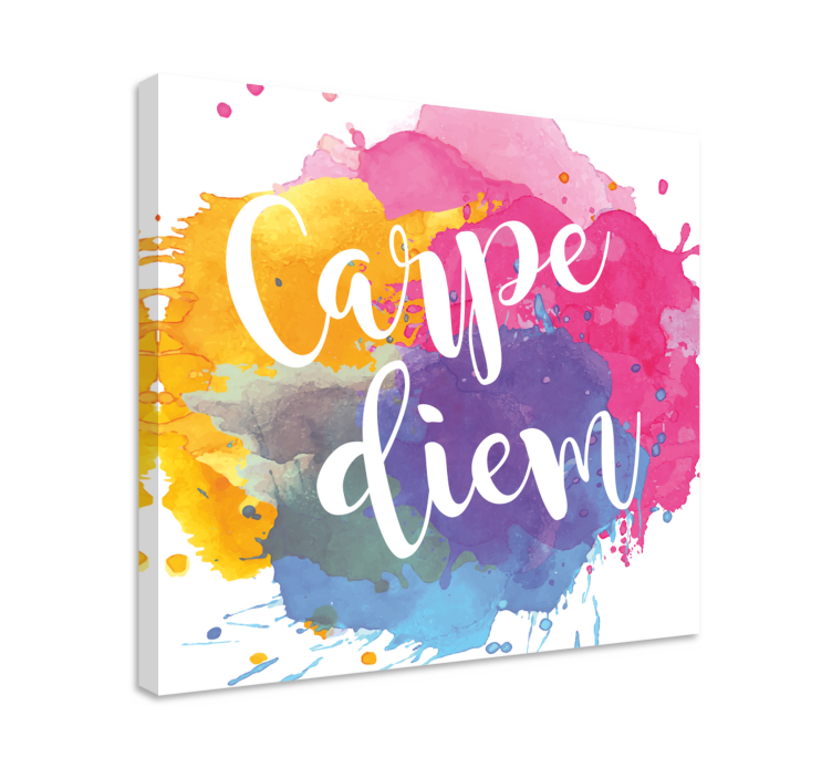 Quote canvas seize the day artwork - TenStickers