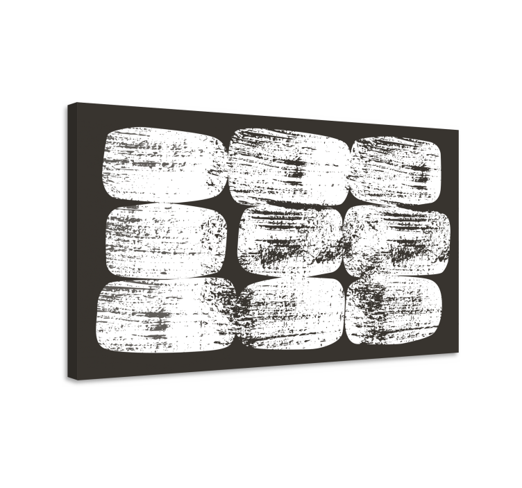Textured White Blocks Ornamental canvas print - TenStickers