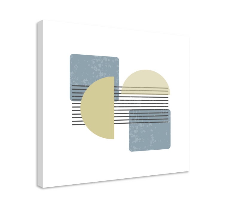 Geometric canvas with abstract circular shapes - TenStickers