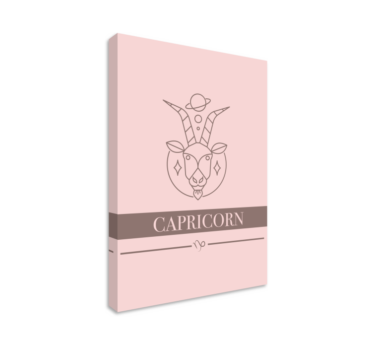 Abc canvas wall art capricorn zodiac symbol - TenStickers