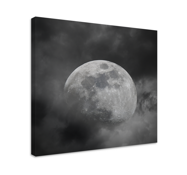 Ornamental canvas print mysterious lunar clouds - TenStickers