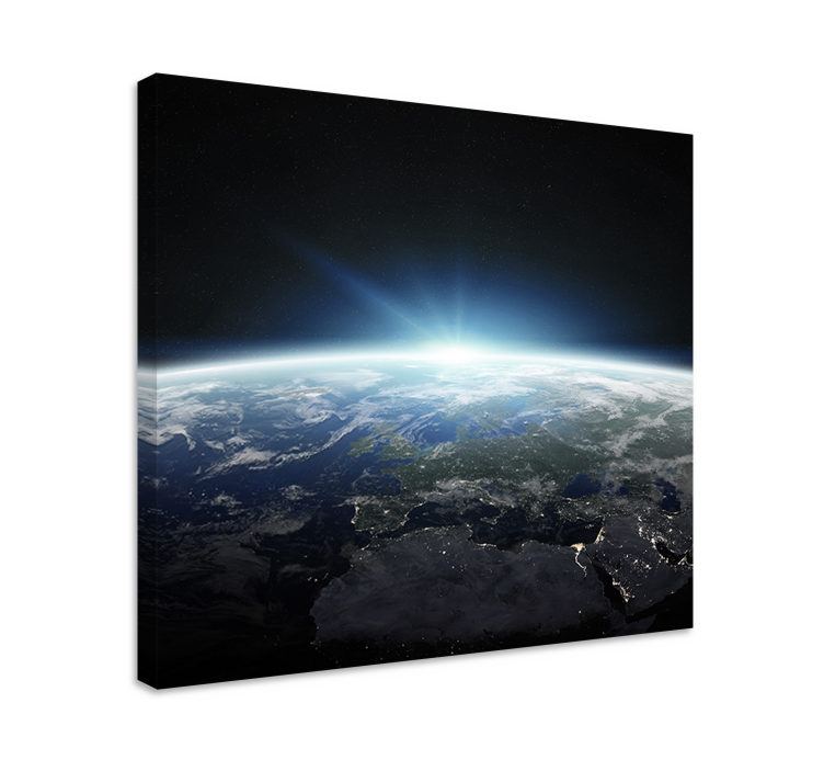World map wall art earth from space - TenStickers