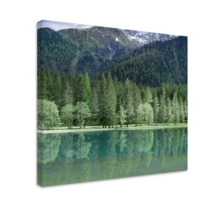 Landscape canvas serene mountain reflection - TenStickers
