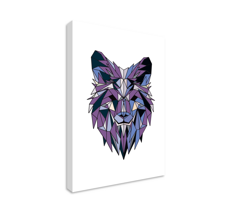 Horse wall art polygonal lion face - TenStickers