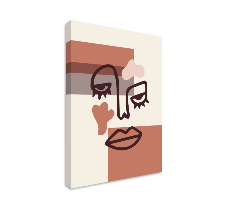 Abstract wall art abstract face art - TenStickers