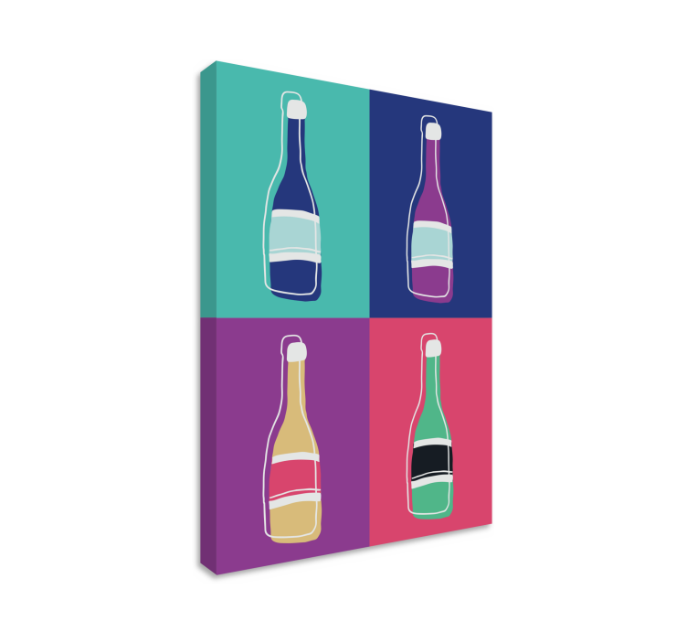 Pop Art Bottles abstract wall art - TenStickers