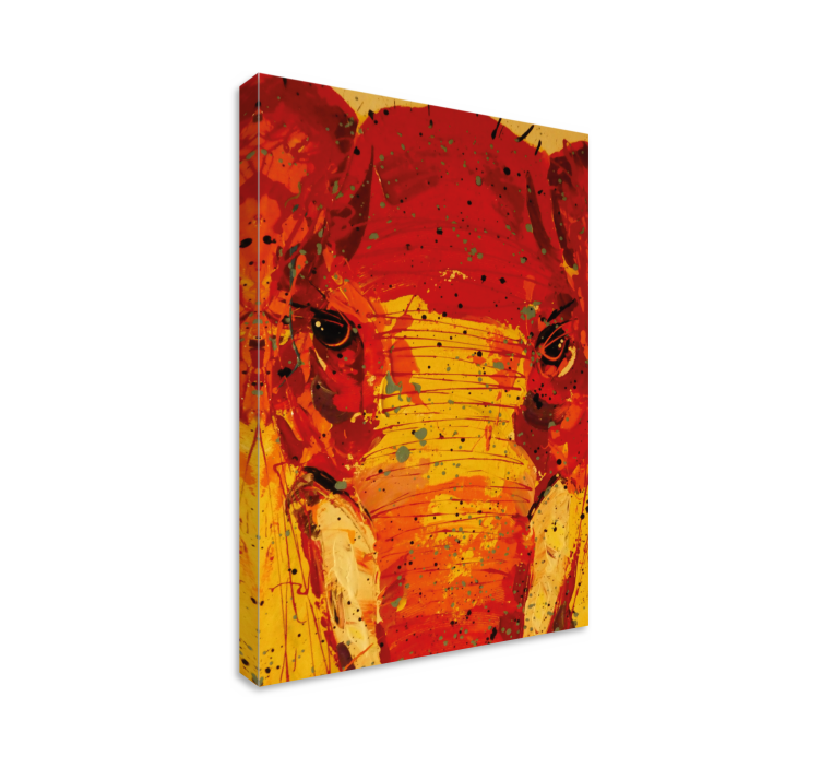 Vibrant elephant portrait elephant wallart - TenStickers