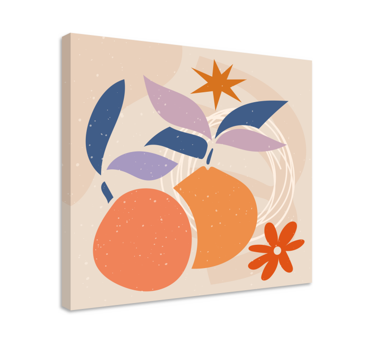 Citrus Fruit Composition fruit canvas wall art - TenStickers
