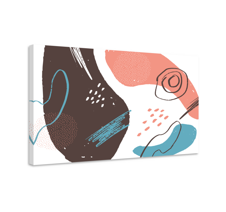 Abstract wall art with vibrant artistic forms - TenStickers