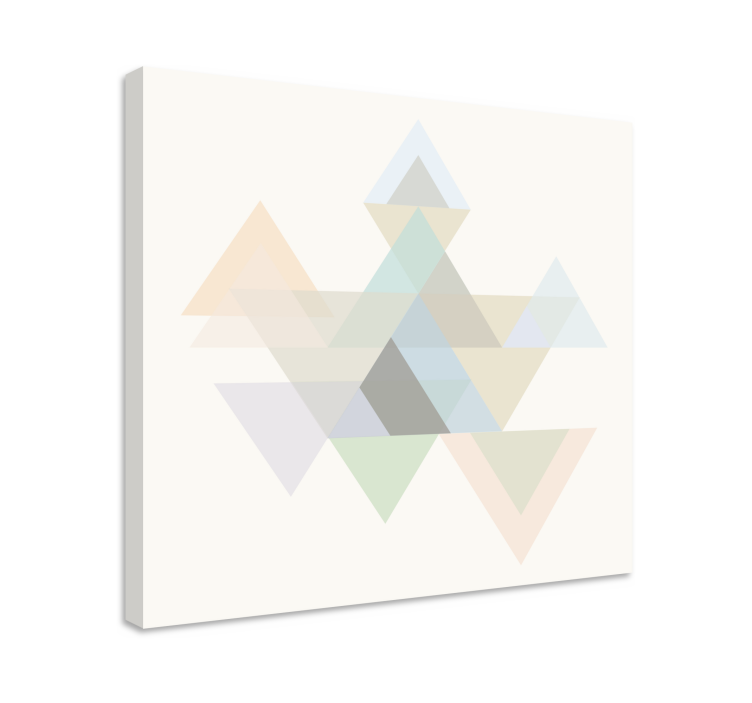 Geometric canvas abstract triangles design - TenStickers