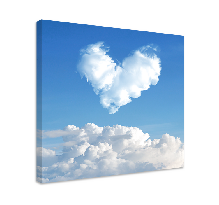 Abc canvas wall art heart shaped cloud - TenStickers