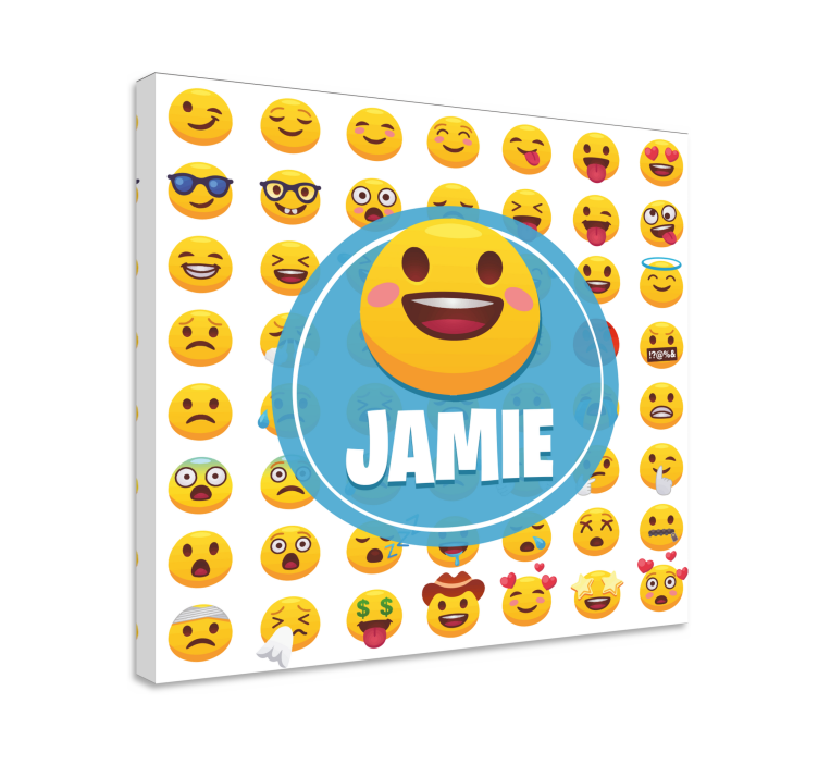 Emoji Expressions Collection abc canvas wall art - TenStickers