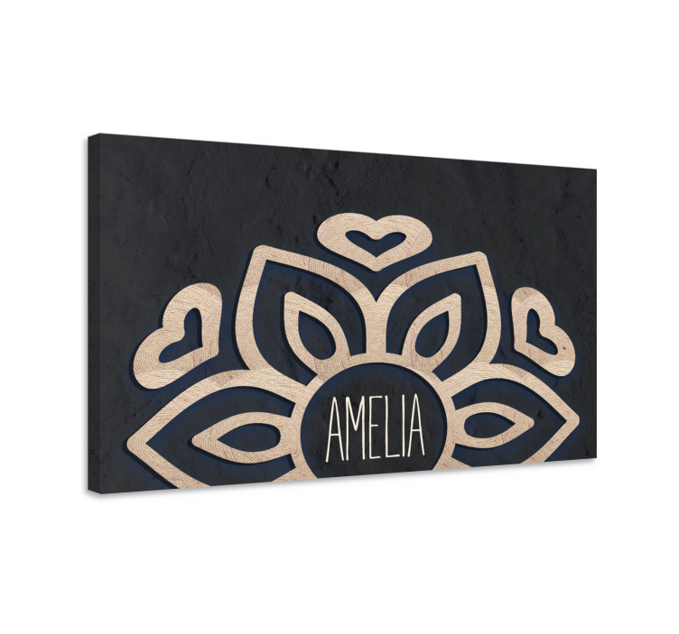 Buddha wall art with floral heart design - TenStickers
