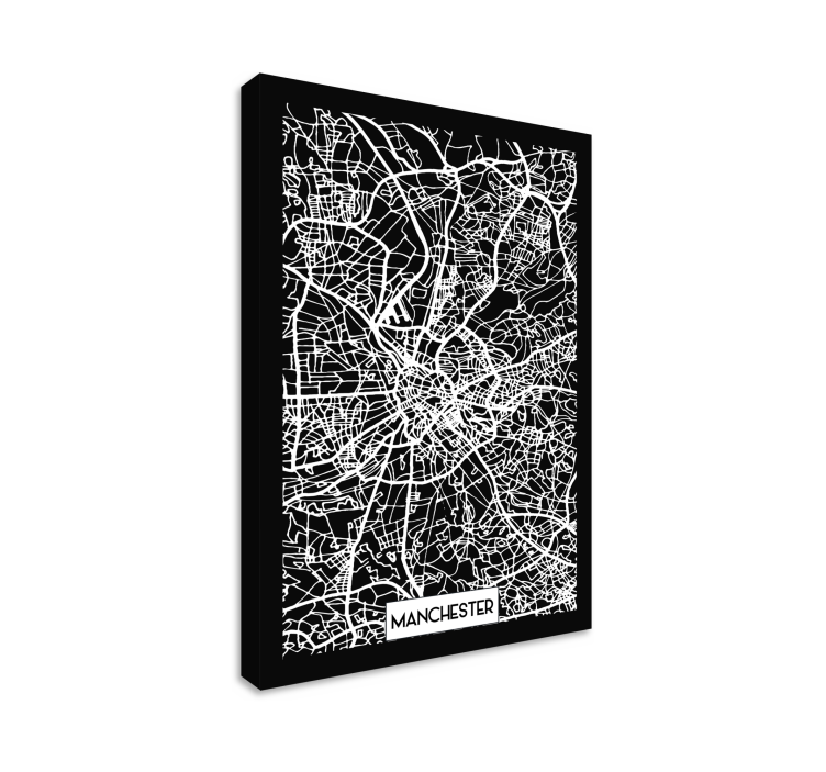 Manchester Topographic Map city canvas prints - TenStickers