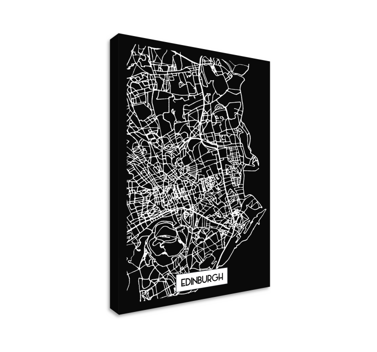 Edinburgh Topographic Map city canvas prints - TenStickers