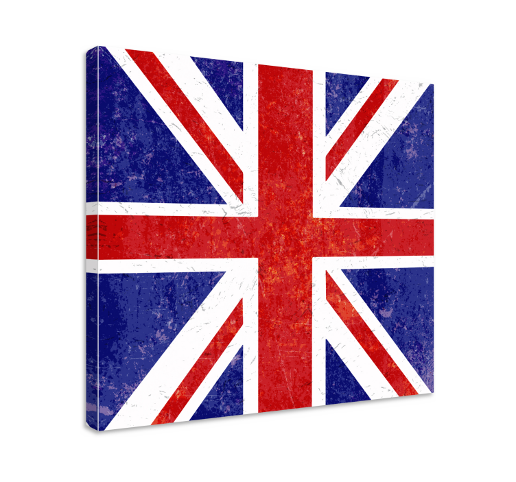 Union Jack Flag city canvas print - TenStickers