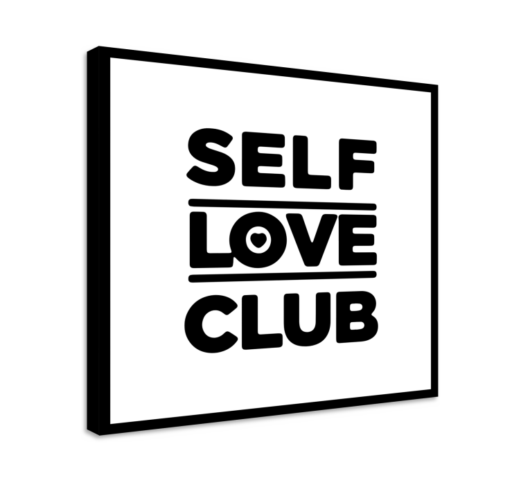 Self love club canvas print - TenStickers