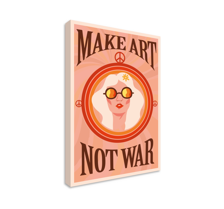 Make art not war wall art quote prints - TenStickers
