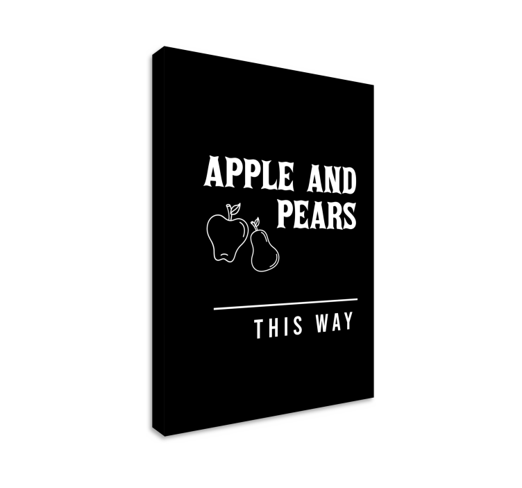 Apple and Pears quote canvas - TenStickers