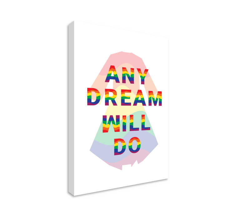 Technicolor coat quote canvas - TenStickers