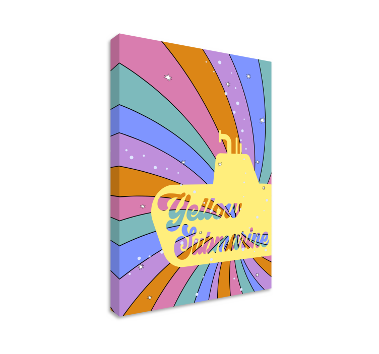 Yellow submarine retro canvas - TenStickers