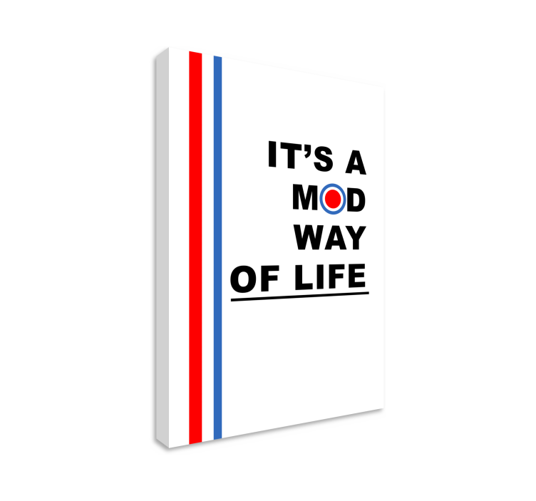 Mod way of life quote canvas - TenStickers