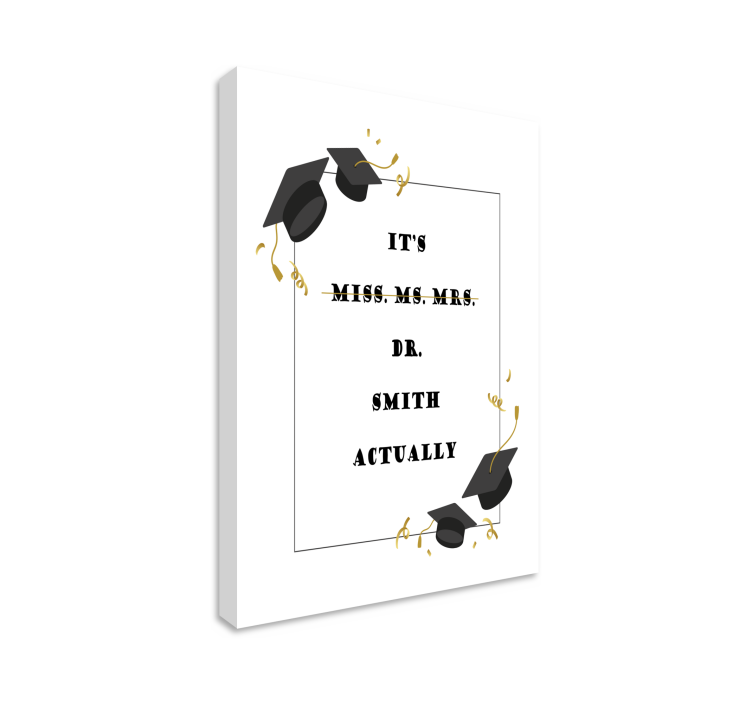Dr Graduate text personalised canvas - TenStickers