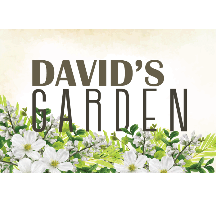 Vintage garden personalized canvas - TenStickers