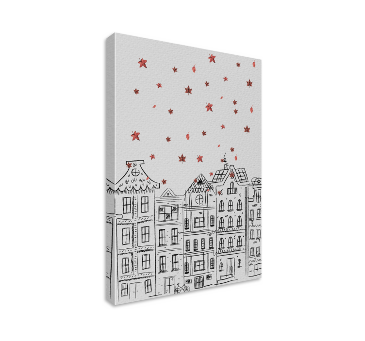 Charming starry scene cityscape wall art - TenStickers