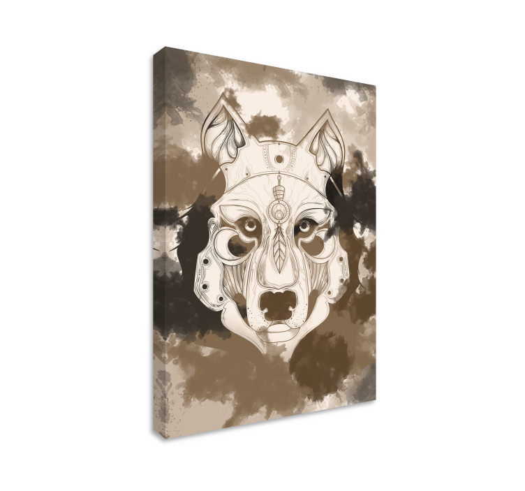 Wolf watercolor animal canvas prints - TenStickers