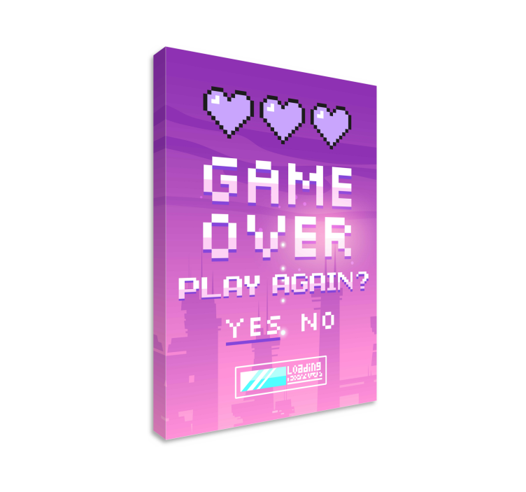 Game over teen canvas prints - TenStickers