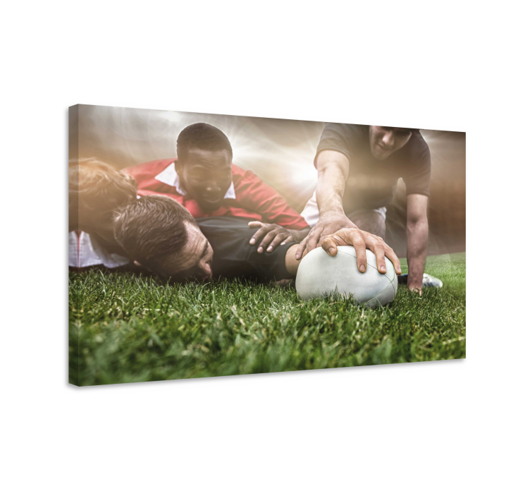Rugby game players canvas print - TenStickers