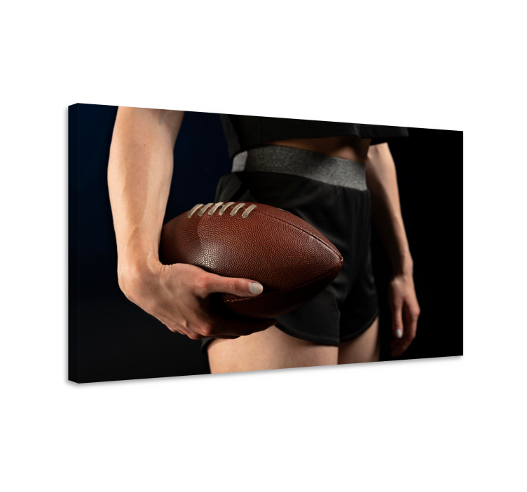 Rugby ball canvas photo print - TenStickers