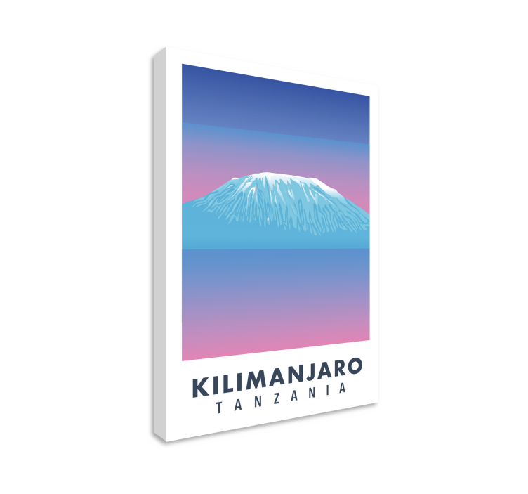 Kilimanjaro retro canvas landscape wall canvas - TenStickers