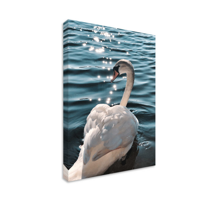 Swan bird canvas wall art - TenStickers