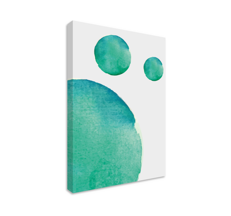 Abstract watercolor aquamarine wall art - TenStickers