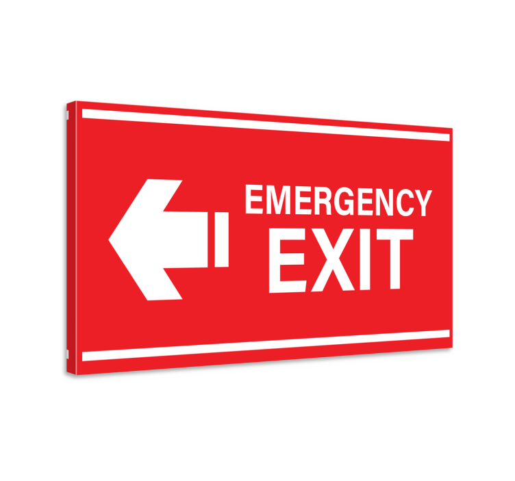 Evacuation Sign canvas print - TenStickers
