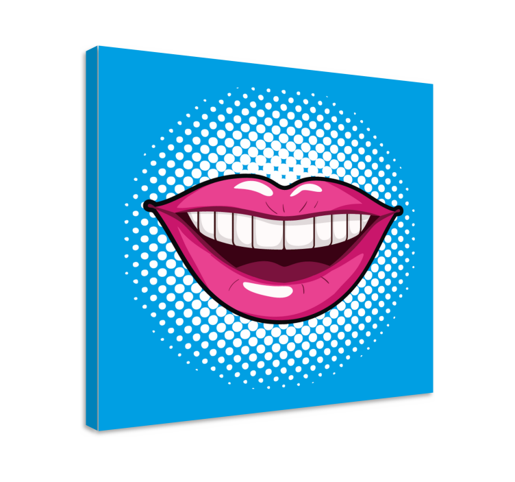Pop Art Mouth Wall Canvas - TenStickers