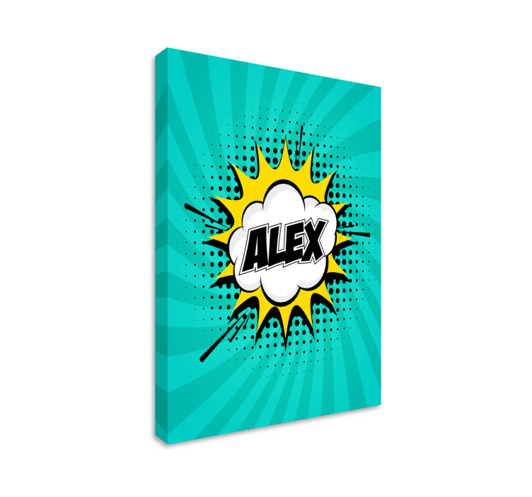 Pop Art Name customized canvas print - TenStickers