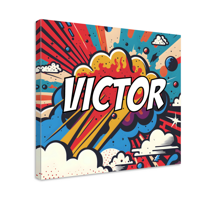 Custom Pop Art Name Canvas - TenStickers