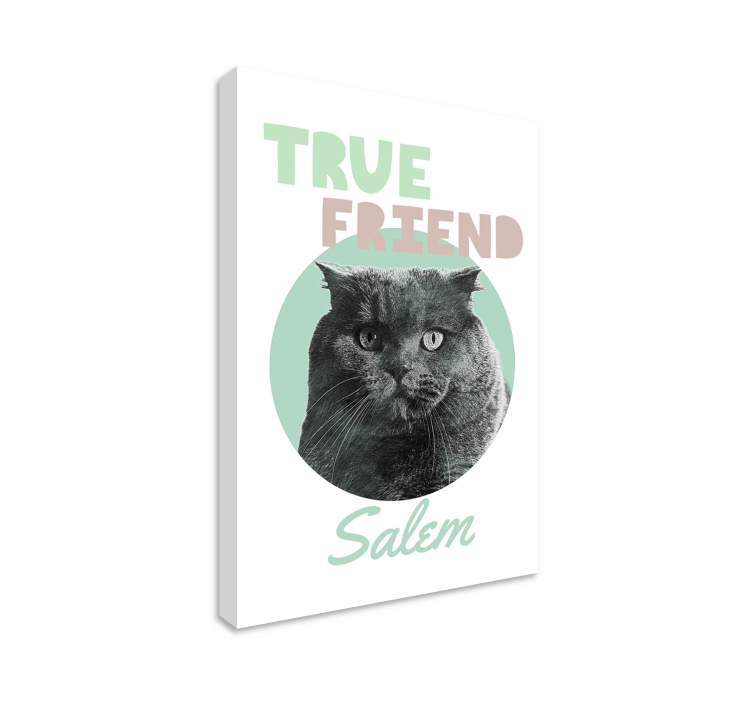 Pet true friend customized canvas print - TenStickers