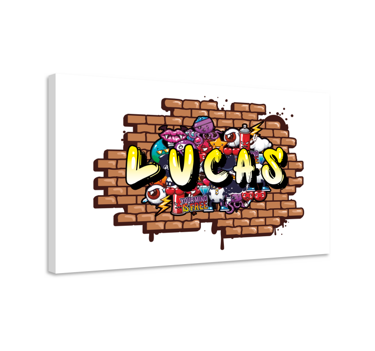 Custom graffiti childrens wall art canvas - TenStickers