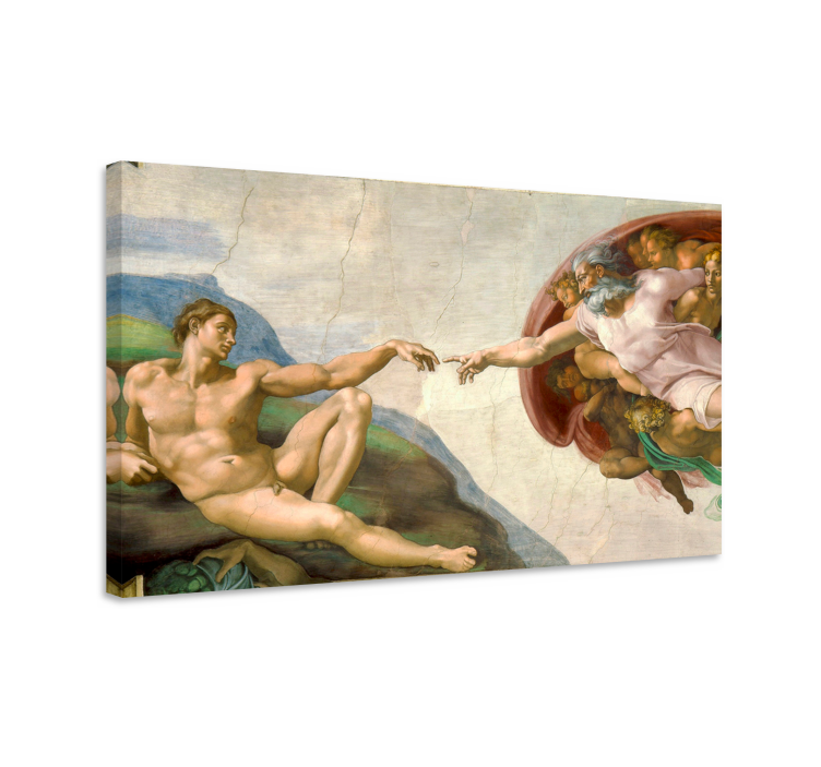 The Creation of Adam painting canvas art - TenStickers